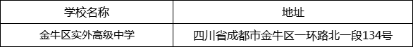 成都市金牛區(qū)實外高級中學(xué)地址在哪里？