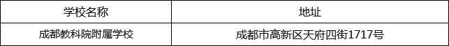 成都市成都教科院附屬學(xué)校地址在哪里？