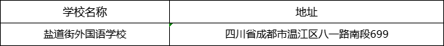 成都市鹽道街外國語學(xué)校地址在哪里？