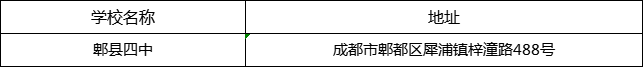 成都市郫縣四中地址在哪里？