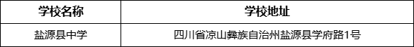 涼山州鹽源縣中學(xué)學(xué)校地址在哪里？