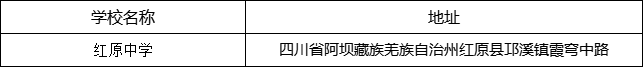 阿壩州紅原中學(xué)地址在哪里？