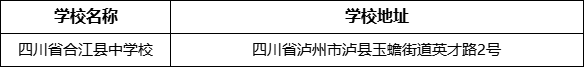 瀘州市四川省合江縣中學(xué)校地址在哪里？