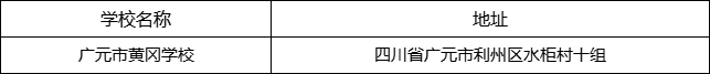 廣元市黃岡學(xué)校地址在哪里？