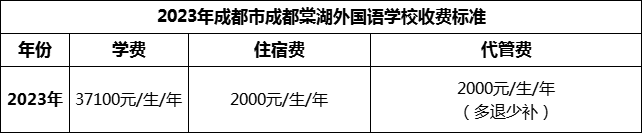 2024年成都市成都棠湖外國語學(xué)校學(xué)費多少錢？