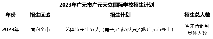 2024年廣元市廣元天立國際學(xué)校招生計劃是多少？