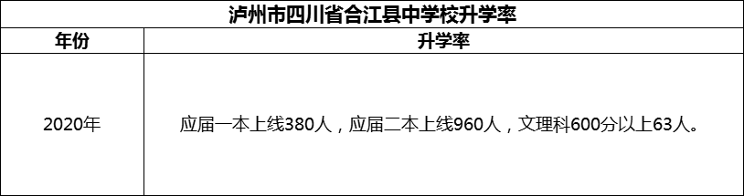 2024年瀘州市四川省合江縣中學(xué)校升學(xué)率怎么樣？