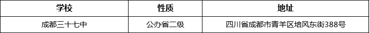 成都市成都三十七中詳細地址、在哪里？