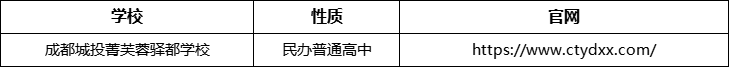 成都市成都城投菁芙蓉驛都學(xué)校官網(wǎng)、網(wǎng)址、官方網(wǎng)站